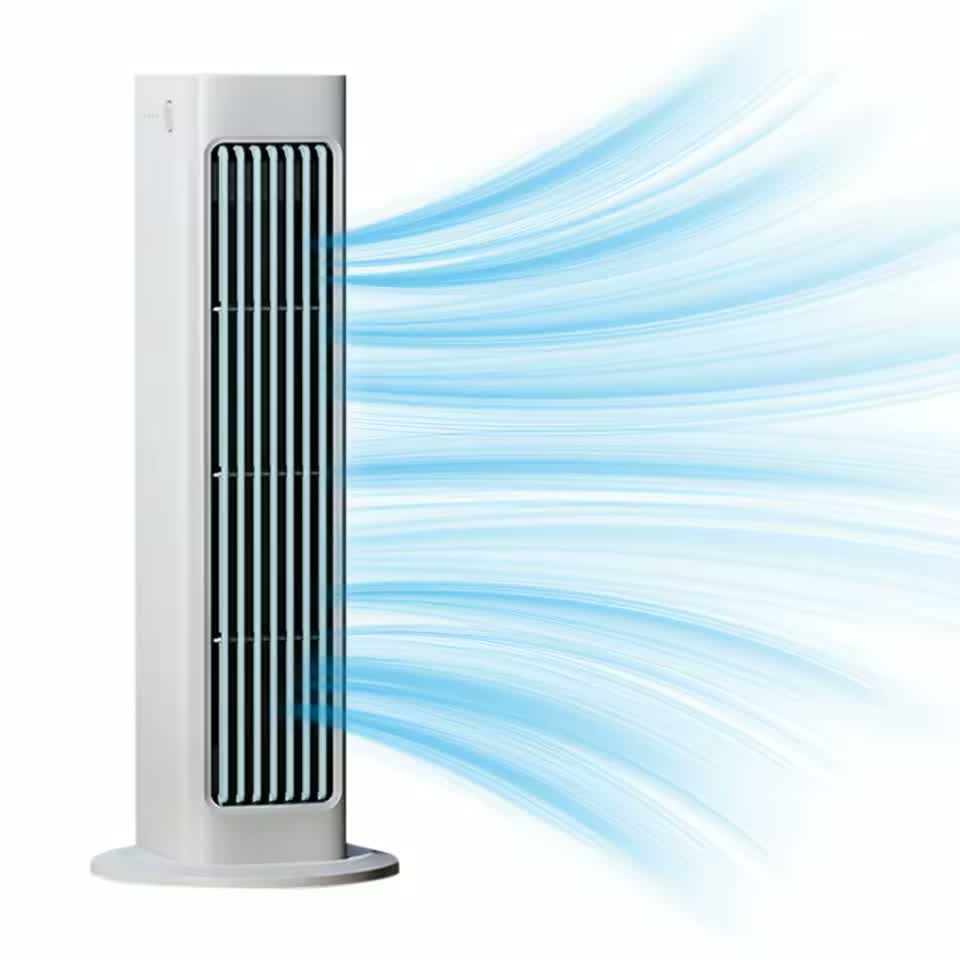 Ventilateur colonne blanc